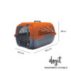 Transportin Pet Voyageur Pequeño Naranja/Gris Dogit