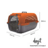 Transportin Pet Voyageur Mediano Naranja/Gris Dogit