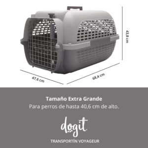 Transportin Pet Voyageur X-Grande Gris/Gris Dogit