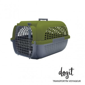 Transportin Pet Voyageur Grande Verde/Gris Dogit