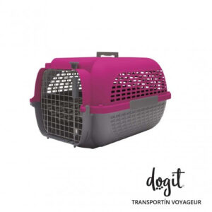 Transportin Pet Voyageur Pequeño Fucsia/Gris Dogit